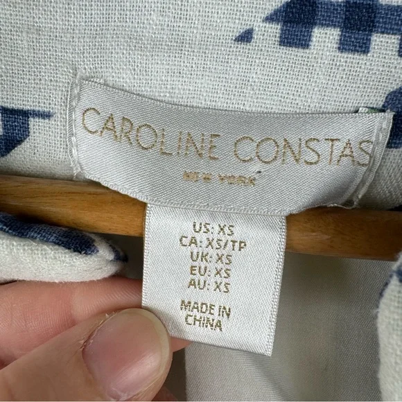 Caroline Constas Quilted Gingham Patchwork Jacket — XS - Picture 3 of 8